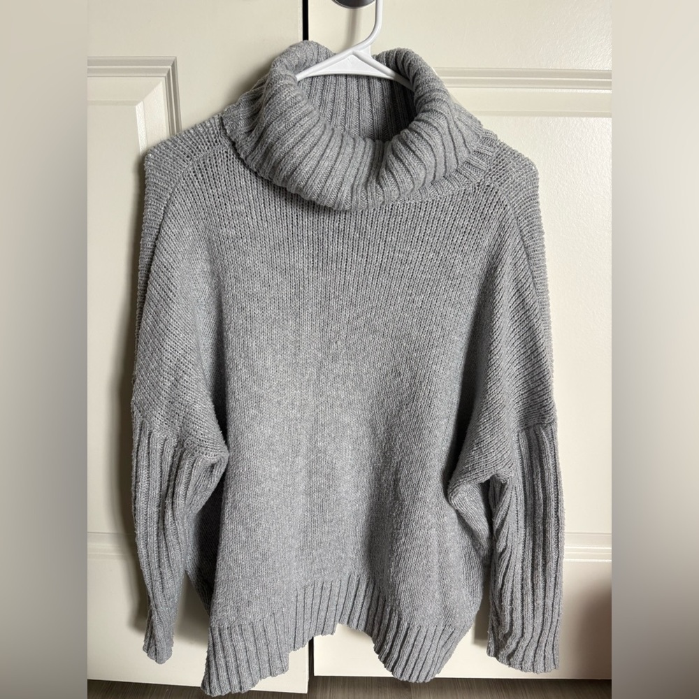 American Eagle Outfitters Gray Cowl Neck Sweater